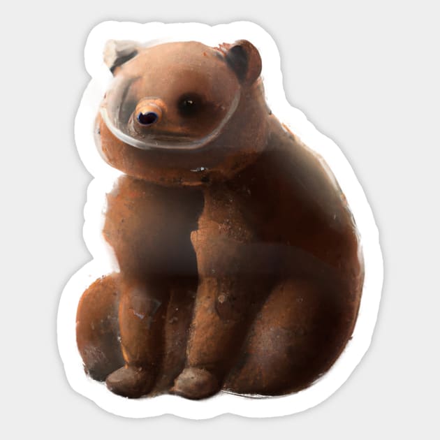 Cute Grizzly Bear Drawing Sticker by Play Zoo